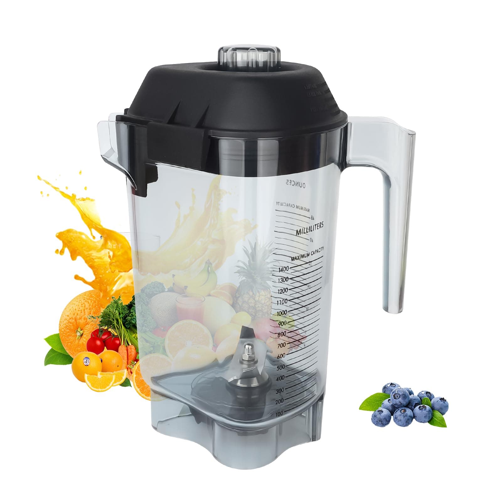 For Vitamix Blender Pitcher 48oz Fit for Quiet One VM0100A 15978 16016 36019 VM0145 Commercial BarBoss Advance Drink Machine Touch & Go Blender Container Cup Jar Jug Parts -3 Years Warranty