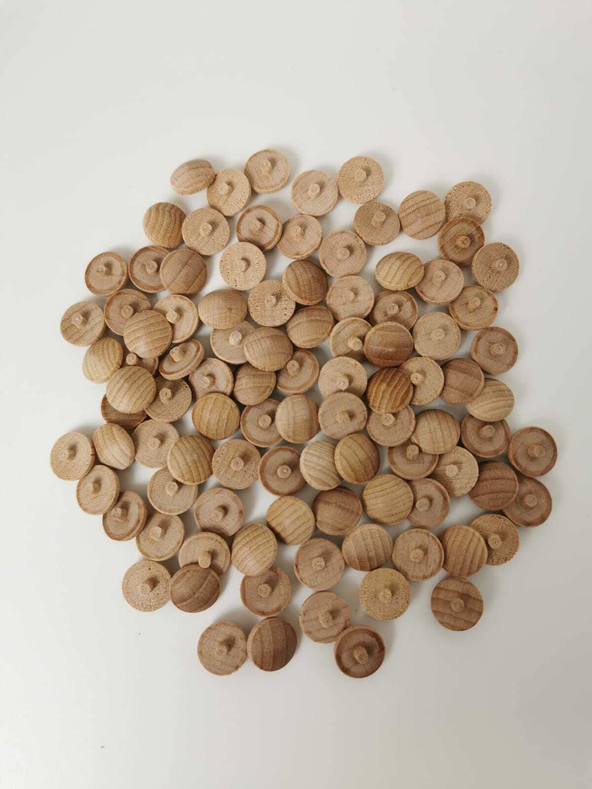 Solid Beech Wood Screw Cover CAPS - Press FIT PZ2 POZI TORX (30)
