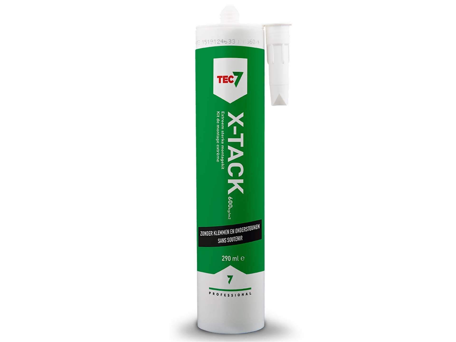 Tec7 X-Tack/Strong Mounting Adhesive White 310 ml 1-Component Elastic, Extremely High Initial Adhesion, Vibration and Shock Resistant