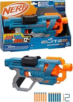 Elite 2.0 Commander Rd-6 Blaster, 12 Darts, 6-Dart Rotating Drum, Best Toys Gift for Kids, Teens & Adults, Christmas, Xmas, Multicolor, Medium