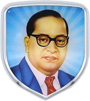S2S 3D Chrome Sticker Emblem Badge Logo For Cars & Bikes (Dr Babasaheb Ambedkar)