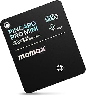 Rechargeable Wireless Tracker, iOS Only, Key Finder IP68 Waterproof, Up to 328ft Range, Smart Tracking Tag for Keys, Bags, Luggage, Wallet and More, Mini Size