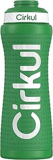 Cirkul22oz. Green Grip Stainless Steel Water Bottle & Sport Lid, Durable, Insulated, Protective Grip, Leakproof & Heavy Duty