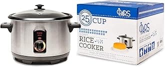 Pars Automatic Persian Rice Cooker - Tahdig Rice Maker Perfect Rice Crust, 25 Cup