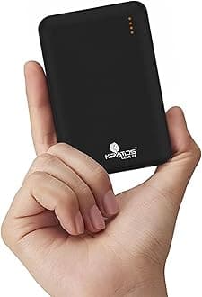 Ultra Slim & Compact PowerBank 10000 mAh, 22.5W Fast Charging with USB A & Type C Connector, Compatible with Smartphones, Headsets, Smartwatch and Other Gadgets, BIS Certified Power Bank, Black