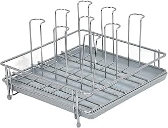 LEVON Stainless Steel Glass Stand for 6 & 9 Glasses | Silver Glass Holder for Kitchen & Dining Table | 9-Rack Durable Organizer | Rustproof & Space-Saving