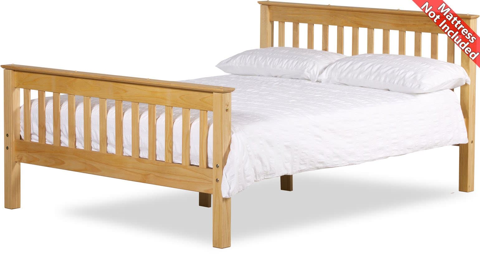 Amani Somerset Double Waxed Pine Bed Frame - No Drawers