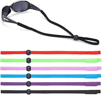 SHINKODA 6-Pack Glasses Strap - Universal Eyeglass Lanyard - Eyewear Retainer Cord for Reading, Safety, Sports & Sunglasses