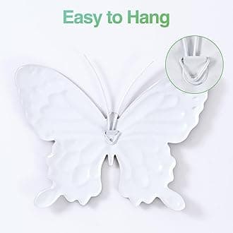 Yungeln Metal Butterfly Wall Decor-4 Pack Butterfly Hanging Wall Decor Outdoor Fence Wall Art Decor for Indoor or Outdoor, Yard Patio Fence Garden Decorations