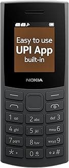 Nokia 106 4G Keypad Phone with 4G, Built-in UPI Payments App, Long-Lasting Battery, Wireless FM Radio & MP3 Player, and MicroSD Card Slot | | 1 Year Replacement Guarantee | Charcoal