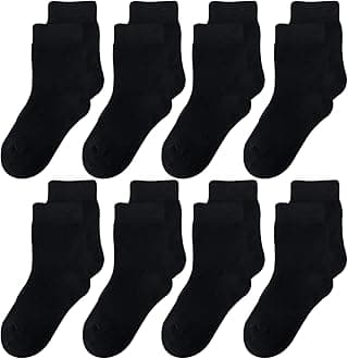 Boys/Girls Seamless Socks Crew Dress Socks Kids White School Cotton Soft Socks