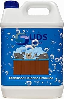 – Stabilised Chlorine Granules 5KG – Long-Lasting Pool & Spa Sanitiser – Chlorine Treatment for Swimming Pools, Hot Tubs & Spas