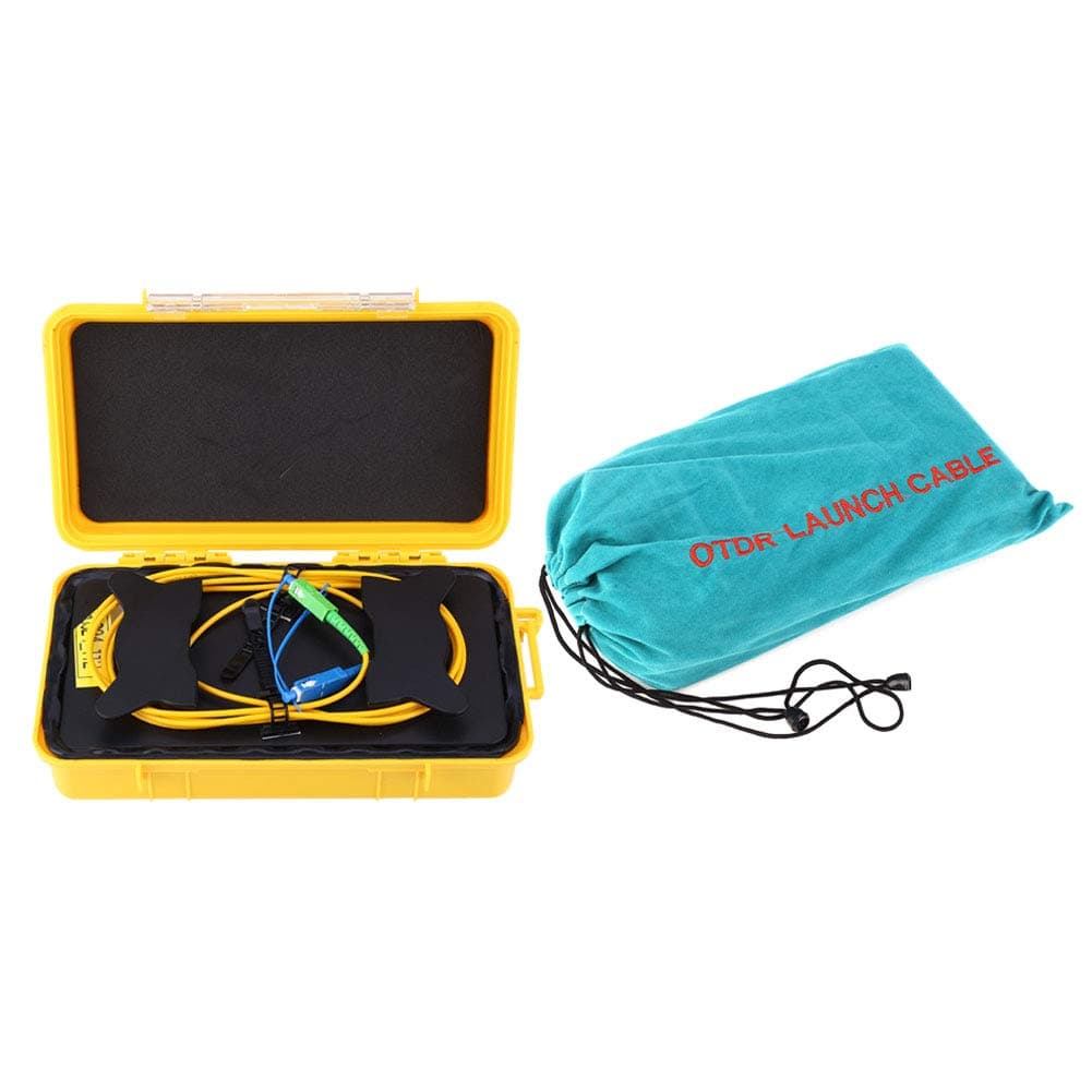 SC/UPC to SC/OTDR Launch Cable Box, Single Mode 2km OTDR Patch Cord Fiber Cable Connector