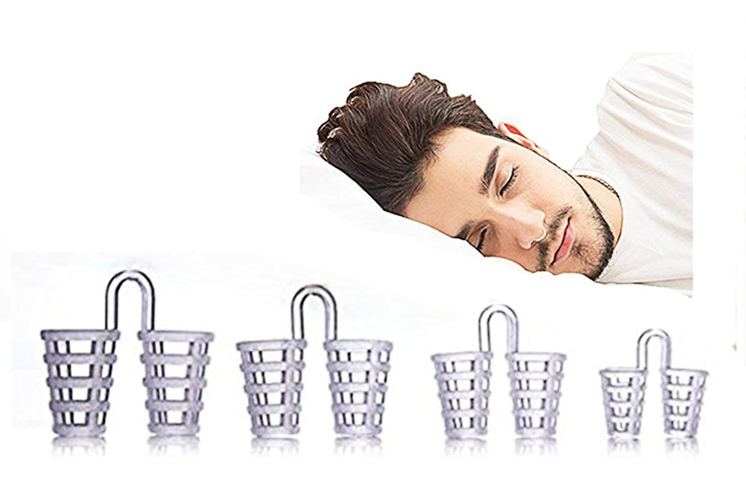 Helet Stop Snoring, Anti Snoring Solution Advanced Nose Vents Snore Stopper Device with Effectively Stops Snoring,Heavy Breathing, Sleep Apnea.(4 Different Sized Vents)