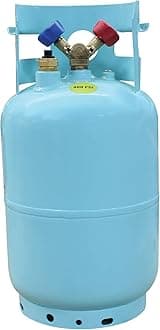 67010 Blue DOT Certified 30 lb. R134A Refrigerant Cylinder with Float Switch and 1/2" Acme Connection Refrigerant not Included