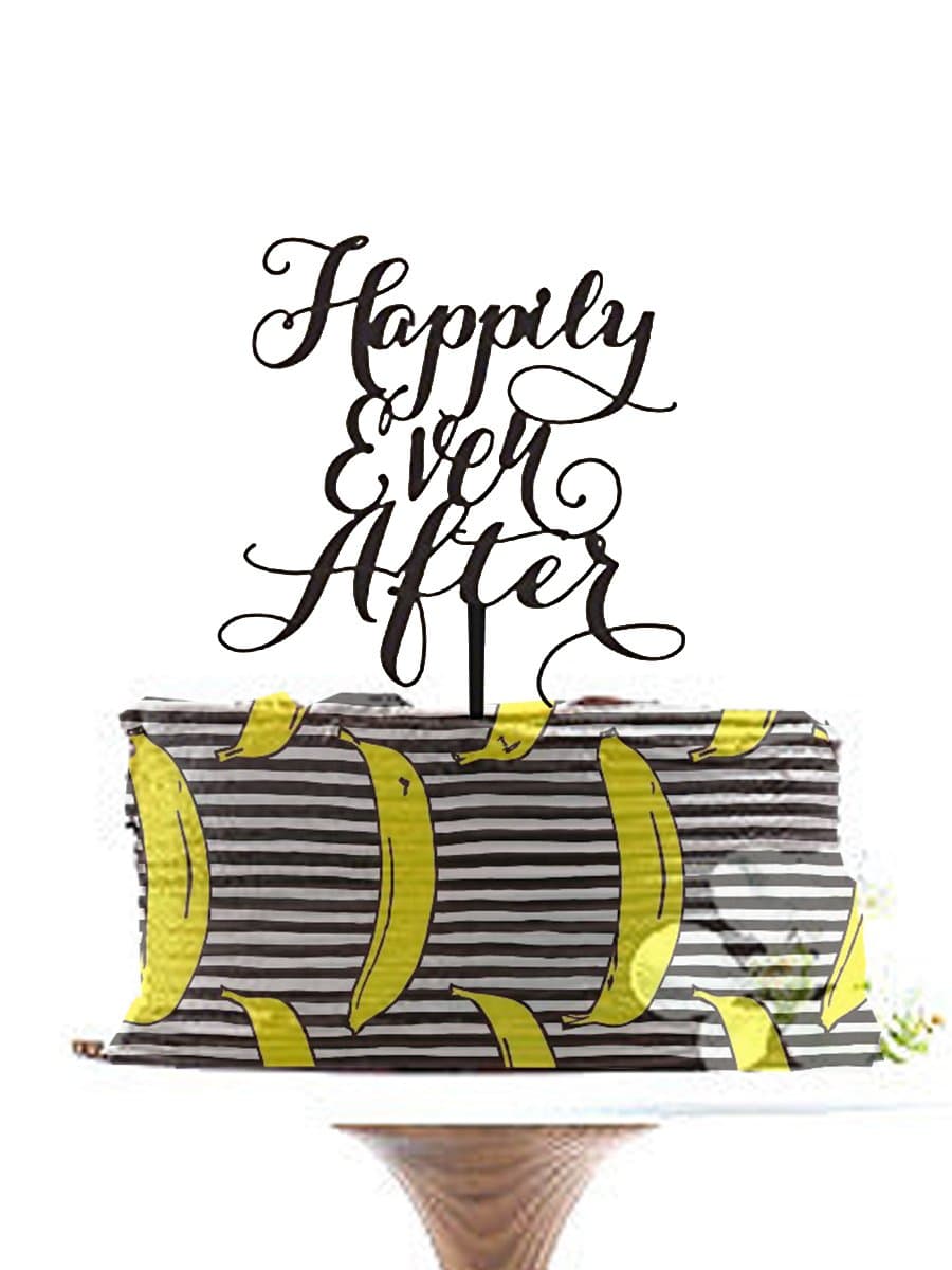 Happily Ever After Cake Topper - Wedding Cake Topper - Phrase Cake Topper - Custom Cake Topper - Wedding Decoration.