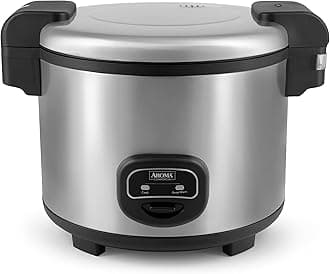 Housewares 60-Cup (Cooked) (30-Cup UNCOOKED) Commercial Rice Cooker, Stainless Steel Exterior (ARC-1130S), Silver