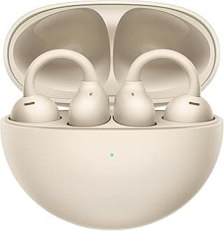 FreeClip, Innovative Clip Design, Intensive Open-Ear Listening Experience, AI Background Noise Cancellation for Calls, Super Long Battery Life, Android & iOS, Beige