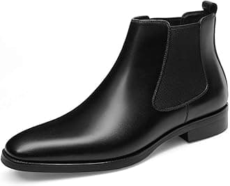 Mens Chelsea Boots Leather Dress Boots for Men