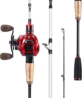 Sougayilang Fishing Pole, Stainless Steel Guides Fishing Rod and Reel Combo with Spinning Reel Combo for Saltwater and Freshwater Fishing Gear and Equipment