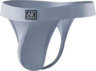 Arjen KroosMen's Sexy Thongs Underwear Pouch G-String Athletic Supporter Grey