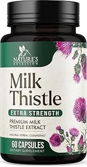 Milk Thistle Extract - Liver Cleanse Detox & Repair Formula - Natural Milk Thistle with Silymarin Marianum & Dandelion Extract - Natural Herbal Liver Health Supplement - Made in USA - 60 Capsules