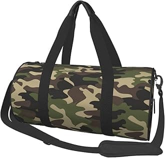 Sports Gym Bag Camouflage Pattern Travel Duffel Bag Shoes Compartment For Men Women Foldable Lightweight Yoga Gym Sports Bag