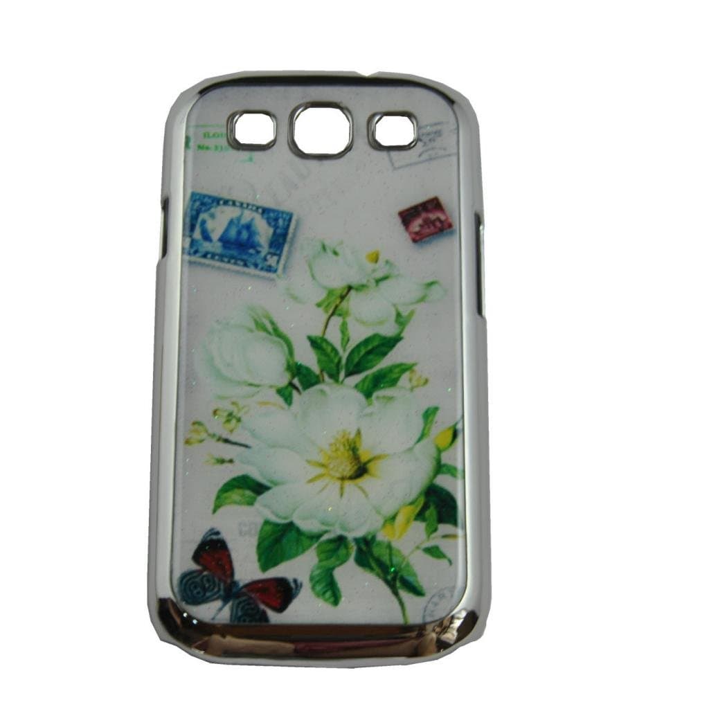 FirstCase Slim and Stylish Protective Hard Case Cover for Samsung Galaxy S3 - White Peony
