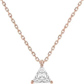 PAVOI14K Gold Plated 925 Sterling Silver CZ Diamond Pendant Necklace for Women | Adjustable Slider
