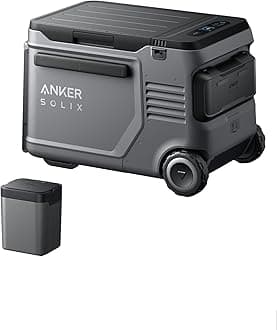 Anker SOLIX EverFrost 2 40L Cooler with Extra Battery, 61 qt Car Refrigerator, Electric Cooler with 288Wh Battery, Powered by AC/DC or Solar,for Outdoor Camping, Travel, and Fishing, Fits in Trucks