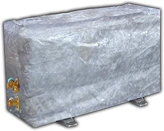 KANUSHI Plastic Industries 100% Waterproof Split Ac Cover For Outdoor Unit 1.5 To 2.0 Ton Capacity (Var-Ac-Out-Transparent) (Ac-Out-Transparent)