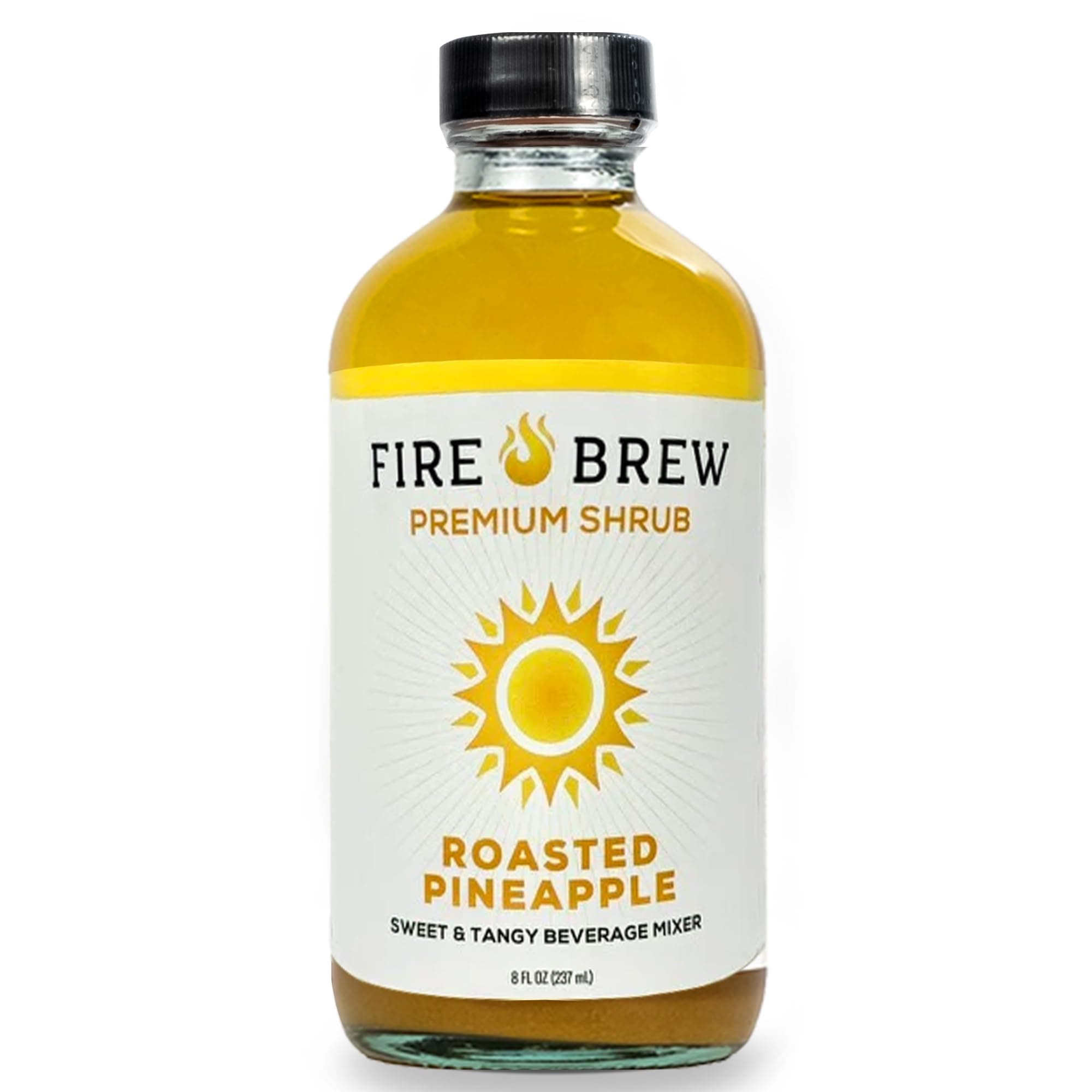 Fire Brew Premium Shrub – Roasted Pineapple Shrub | 16 Concentrated Servings of the Healthiest Organic Ingredients to Boost Wellness, Hydrate, and Help with Infections, Injuries, and Joint Pain – 8oz