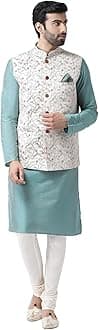 KISAH mens Kisah Men's Kurta Jacket Set Pack of 3 Kurta Jacket Set (pack of 3)