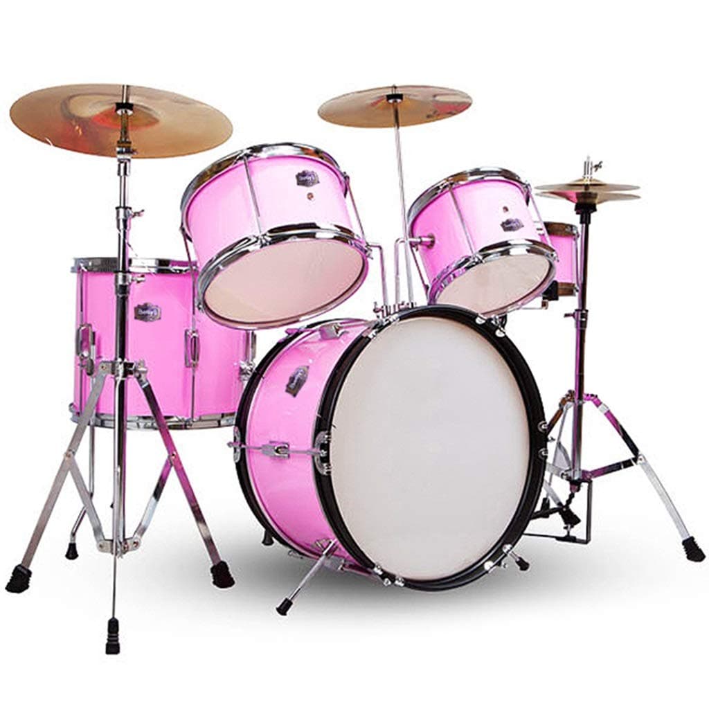 Musical Toy Percussion Drums Beginners Getting Started Jazz Drums Children's Toys Adult Drum Sets Boys And Girls Early Learning Percussion Instruments (Color : Pink, Size : 60 * 45 * 45cm)