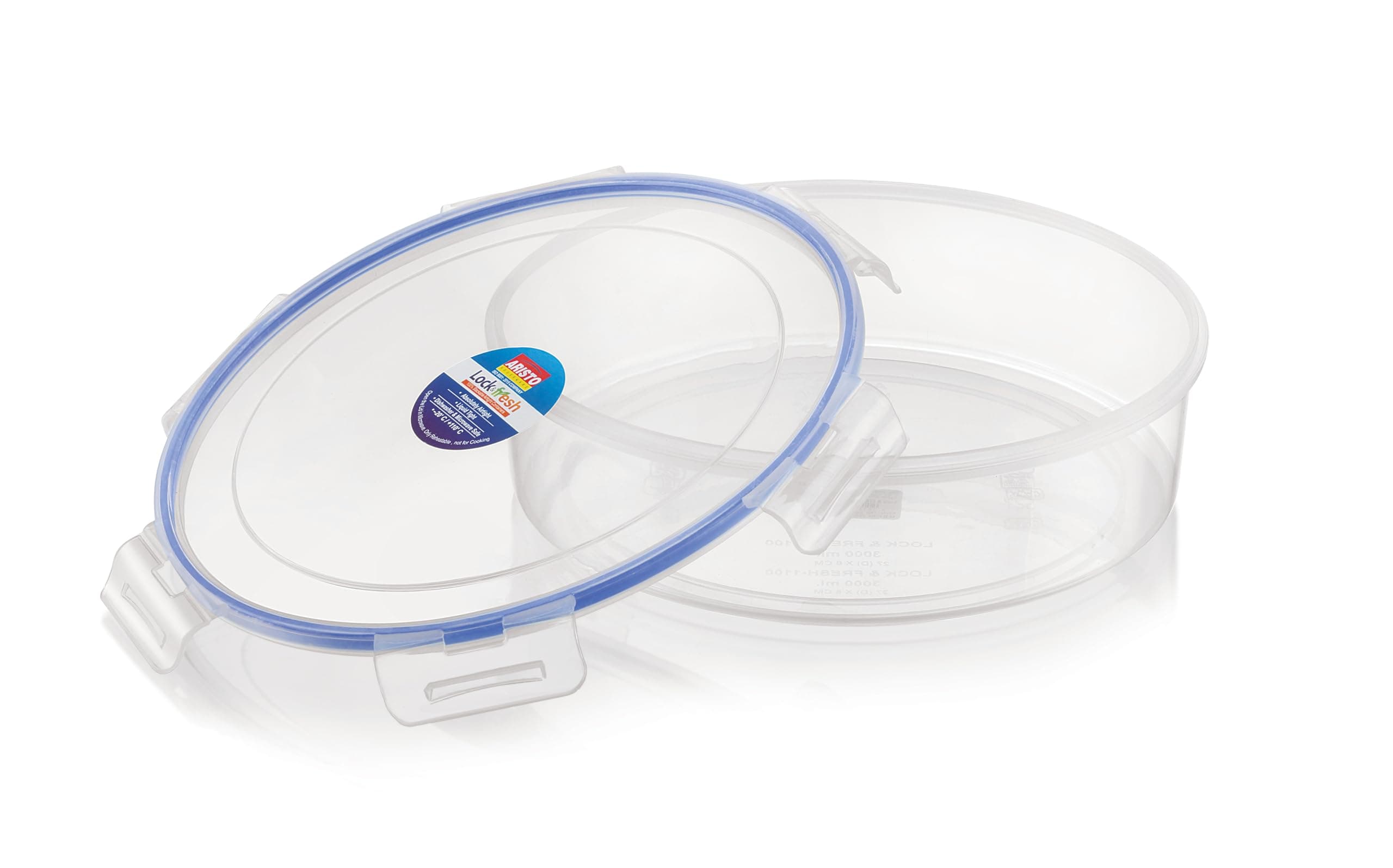 Aristo Lock & Fresh 1100 Multi-Purpose Plastic Containers With Lid For Kitchen Storage Multipurpose Use |Food Grade BPA Free Leak, Clear