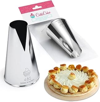 Professional Icing Nozzle Large (480) for Decorating Saint Honore Cakes and Cupcakes - Nozzles Compatible with Piping Bag / Piping Bag - Made in Korea