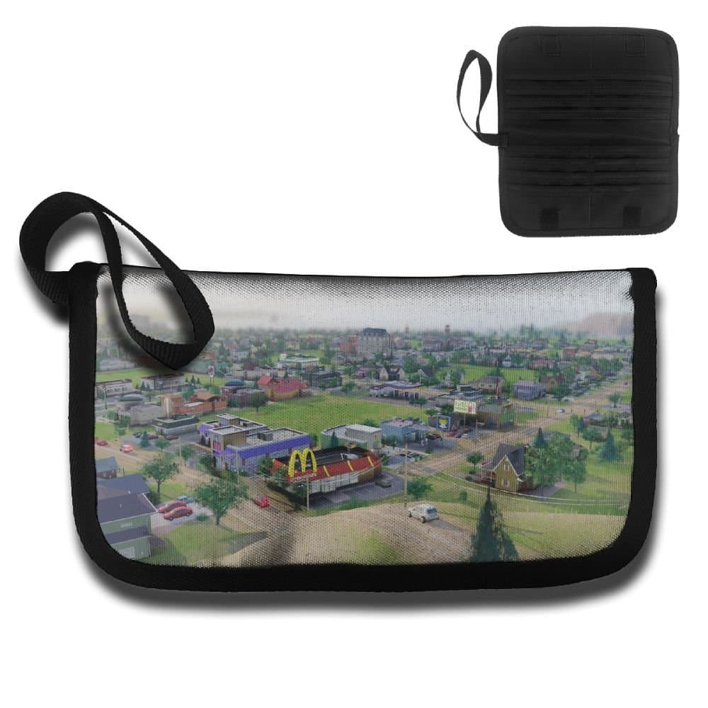SimCity Building McDonald;s Multi-function Travel Document Receipt And Receipt Bag Fashion Printing Card Package