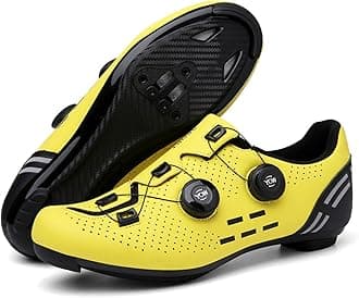 Mens and Womens Cycling Shoes for Road and Mountain Biking - Lightweight, Breathable, Reflective Striped Outdoor Riding Footwear