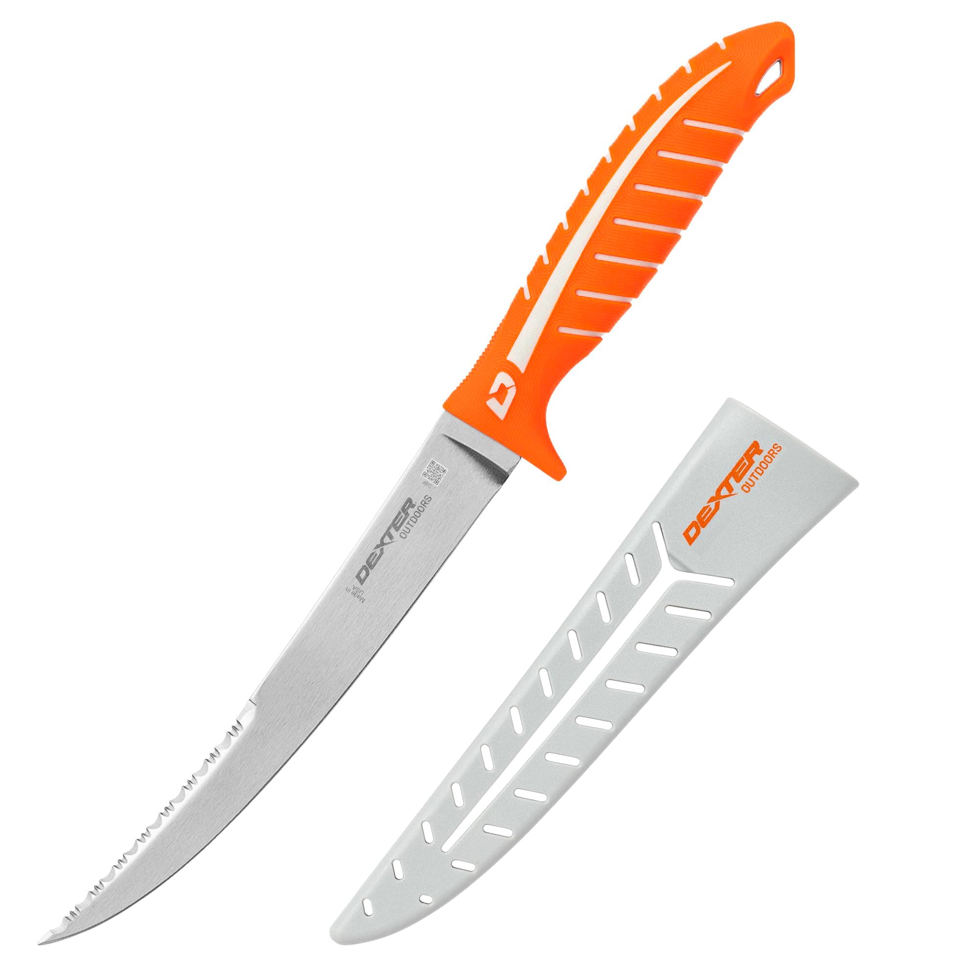 Dextreme Dual Edge 8" Flexible Fillet Knife | Includes Sheath