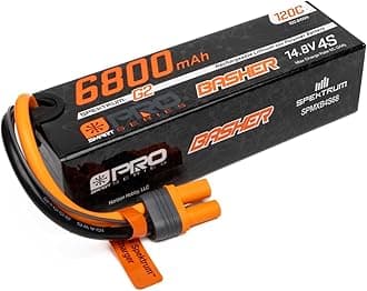 Spektrum 14.8V 6800mAh 4S 120C Smart G2 Pro Basher LiPo: IC5 SPMXB4S68