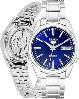 SEIKO Automatic Watch for Men 5-7S Collection - with Day/Date Calendar, Luminous Hands, Stainless Steel Case & Bracelet