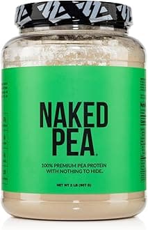 NAKED Pea - 2LB 100% Pea Protein Powder from North American Farms - Unflavored Vegan Pea Protein Isolate - NSF Certified, Plant Protein Powder, Easy to Digest - 30 Servings