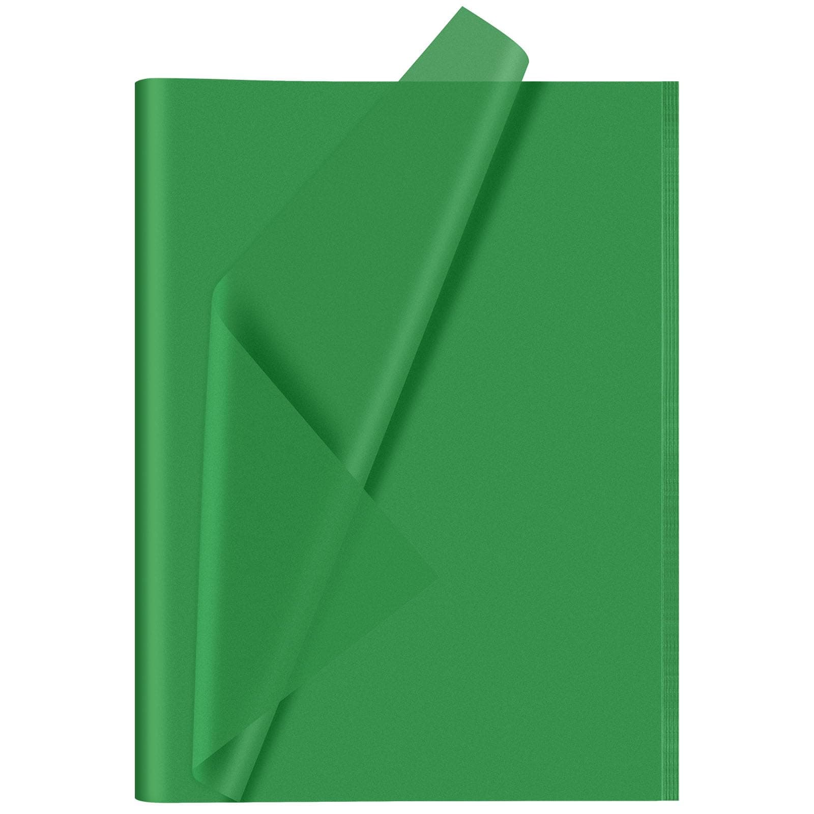 CHRORINE Green Tissue Paper - 60 Sheets for Art, Gift Wrapping, DIY Crafts & Decor - Christmas, Birthday, Holiday Party (20 x 14.5 inches/51x37cm)