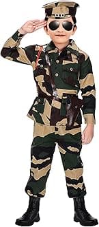 Chandrika Kids indian Army jungle print Costume Dress For Boys (6-7 YEARS)