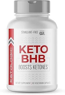 Ketologic Keto BHB Exogenous Ketones Capsules (30 Servings) - BHB Keto Pills Boost Energy, Promote Ketosis, Fuel Mental & Physical Performance - Amplify The Keto Diet Lifestyle