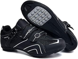 Earnmore Non-Slip Cycling Shoes, Breathable Carbon Fiber Road and Mountain Bike Shoes, Assisted Sports Shoes with Reflective Strips