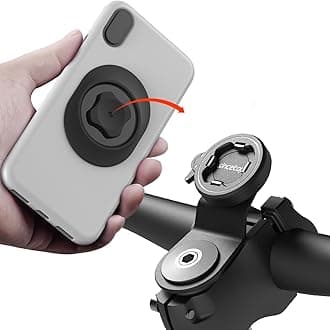 Bike Phone Mount,Mountain Bicycle Stem Cell Phone Holder,Universal Aluminum Handlebar Phone Clamp,MTB Road Bike Cycling Mobile Phone Clip,Quick Attach/Release 【Series C-2nd Gen】