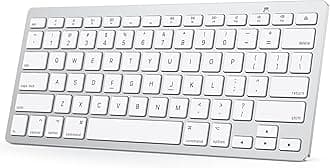 OMOTON Bluetooth Keyboard Compatible with Mac ONLY, Compact Wireless Keyboard Compatible with MacBook Pro/Air, iMac, Mac mini/Pro, Silver