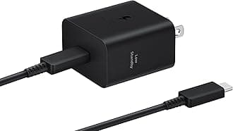 Cable Included 45W Wall Charger Power Adapter, Super Fast Charging for Galaxy Phones, Tablets and USB Type C Devices, Low Standby Power Consumption, EP-T4511XBEGUS, Black