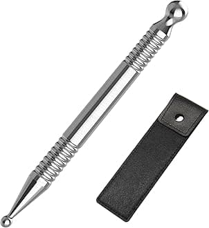 Melonsun TMJ Relief Acupressure Tool – Stainless Steel Acupuncture Pen for Jaw Clenching, Facial Reflexology & Full Body Trigger Point Massage